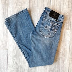 Miss Me Embroidered Boot Cut Jeans